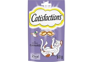 CATISFACTIONS Friandises au canard pour chat et chaton, 1 sachet de 60g