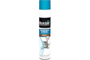 BOLDAIR - Destructeur d'odeurs animales - Absorbe et neutralise les odeurs - textiles et litières - parfum léger - Efficacité longue durée - Pulvérisation sèche - 500 ml - Fabrication française