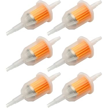Lot De 6 Filtres à Essence Universels 6 Mm - Pour Moto, Tondeuse, Scooter, Voiture - Haute Densité, Réutilisable - 8