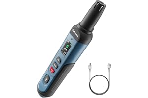 AEGTEST AGT-1988 ricaricabile Rilevatore di Gas, Rilevatore di Gas Naturale con display TFT, risposta 0,5s, intervallo 0–9999PPM, portatile per rilevare fughe di propano, metano in casa e camper