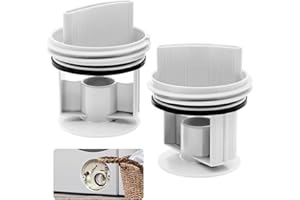 RUNYU 2 Stück Waschmaschine Flusensieb Universelles Zubehör, Flusensieb Ersatz Filtersieb Ersatzteile für Waschmaschine Waschtrockner Kompatibel mit-Bosch-Siemens-Constructa-Neff (Weiß)