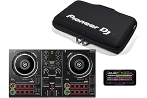 SIMPLY SOUND Pioneer DDJ200 Smart DJ Controller per smartphone e streaming con custodia per il trasporto