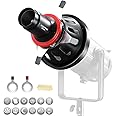 Soonpho OT1 Pro II Optical Conical Snoot Bowens Mount Gobo Bracket with 85mm Fixed Focal Length Lens,Aluminium Alloy GOBO Bowens with 12 Gobos and 4 Colour Filters for Monolight,Continuous Light