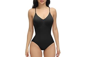 DAILISHA Shapewear Damen Body Stark Formend，Body Shaper Damen, Hohe Elastizität Bodysuit Women Shapewear, Taillenmieder Shaping Miederbody und Verstellbarer Schultergurt