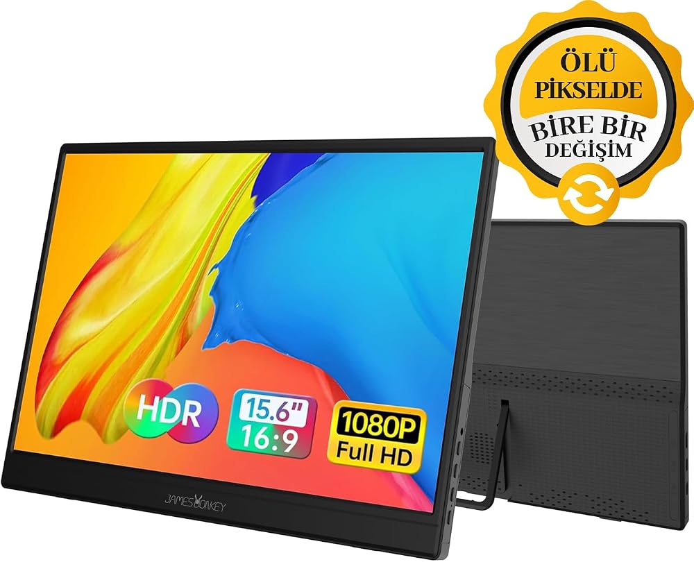 James Donkey JDP15 15,6″ 60Hz Full HD IPS Taşınabilir Monitör (Ölü Pikselde Anında Değişim)
