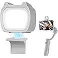 Excefore OM Fill Light for DJI OSMO Mobile 6/OM 5/OM 4/OM SE/Insta360 Flow with Three Light Modes and Adjustable Brightness, Portable Magnetic Mini Cute LED Light for Insta360 Flow, Video Recording