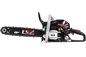 NAX POWER PRODUCTS 300C motore 45 cm3 1.6 kW barra guida 16" 40cm Briggs & Stratton prodotto con licenza sistema di rimbalzo Low Kickback motosega a scoppio motosega, Nero