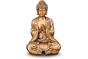 Estatua de Buda de Oro Meditación – Estatuilla Decoración Zen y Feng Shui – Aporta Espiritualidad a tu Interior y Ambiente Relajante – Estatua de la Cartera – Altura: 12cm – Zen'Light