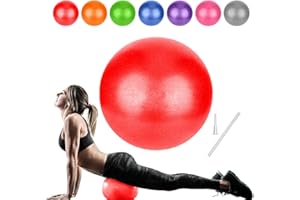 GOONIDY Pelota Pilates Pequeña, 25cm Softball, Bola de Yoga, Gimnasia Ritmica Niña, Fitball Embarazada (Capacitación Básica & Fisioterapia & Mejorar Equilibrio)