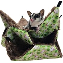 3E Haustier Hängematten-Set 3-teilig - Hängematte, Tunnel & Wärmekissen Für Hamster, Meerschweinchen & Kleintiere | Kaffee-Fleece, Mit Clips | Coole Schlaf- & Spielplätze