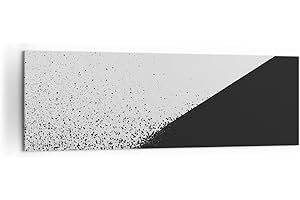 ARTTOR Lienzos decorativos 160x50cm Cuadro Sobre Lienzo Moderno Blanco Y Negro De Fondo Geometría Grande XXL Dormitorio Cuadros Pared Imágenes Cuadros Decoracion Salon Wall Art Prints Decor AB160x50-4989