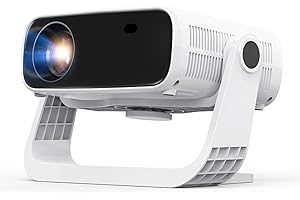 WIELIO 2025 New Upgraded Smart Projector with Apps, Auto Keystone Correction, 680ANSI HD Display, 4K Support, Bluetooth and WiFi Enabled Portable Projector, Compatible with ios/Android