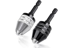 XTVTX 0.3-6.5mm Keyless Drill Chuck Conversion Tool 1/4 inch Hex Shank Quick Change Adapter Converter for Electric Grinder