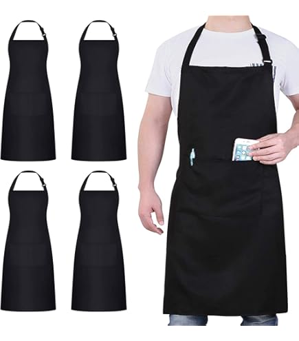 Grembiule Cucina Uomo Grembiuli Professionali Regolabili Nero