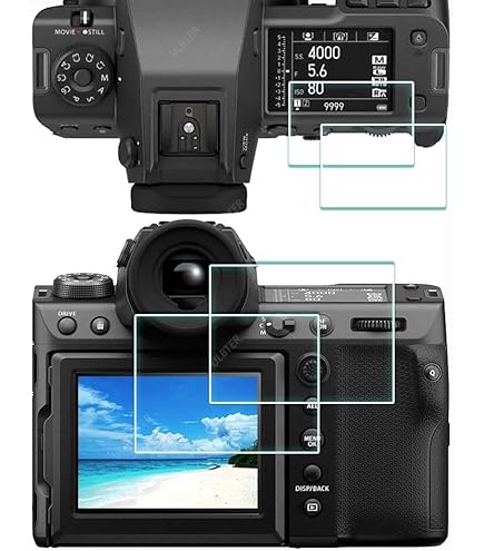 Kinokoo Screen Protector For Fuji GFX 50S - 2 Pack Tempered Glass 9H Hardness