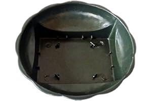 FLORIBUNDA Pack of 20 Round Floral Bowls with Square Bases (Dark Green). Floral Arrangements/Wedding Displays