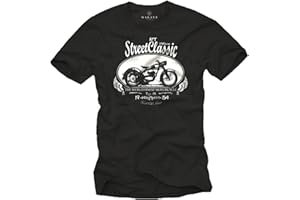 MAKAYA T-Shirt Motard Noir Homme DKW RT 250 Oldtimer Moto Taille S-XXXL