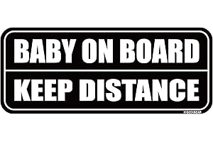 ‎GEEKBEAR GEEKBEAR Baby on Board Magnet (Black/Black) – Baby on Board Aufkleber für Autos – Baby on Board – Keine Aufkleber oder Aufkleber, sondern Magnete – Baby on Board Schild
