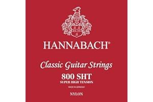 Struny do gitary klasycznej Hannabach Series 800 Super Low Tension posrebrzane E1, 8001SLT, Struny do gitary (posrebrzany drut miedziany, niski naciąg, do podstawowych gitar klasycznych)
