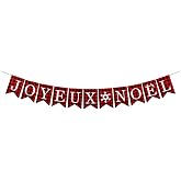 MKISHINE Grande bannière de Noël français Deco Noël avec Motif Arbre de