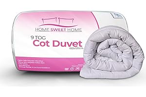 Home Sweet Home UK Toddler Cot Duvet - 100% Microfiber Anti Allergy 9 Tog Junior Baby Toddler Duvet(100x120cm) - Machine Washable, Lightweight, Breathable & Ultra Comfy Bedding Cot Duvet