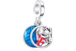 MGIUL Mouse Charms per Bracciali con Ciondoli da Donna, Perline di Cartone Animato in Argento Sterling 925 per Compleanno di Halloween Regalo di Gioielli di Natale per Ragazze