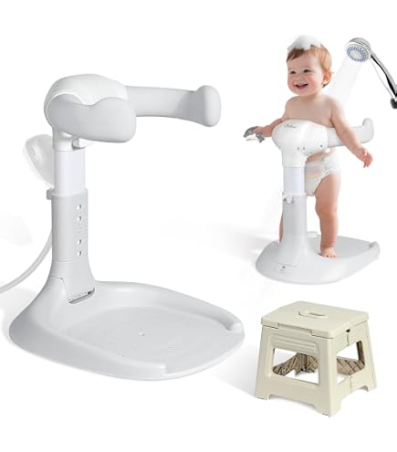 Supporto Per Bagnetto Verticale Bambini 0-3 Anni - Regolabile, Antiscivolo, Facile Da Svuotare