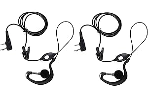 Mengshen® Baofeng Auricolare Cablato Cuffie Headset Earphone for Walkie Talkie Two Way Radio BF-888S / BF-777S / BF-666S / UV-5R / 5RA / 5RE, 2 Pack
