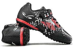 YisiNP Scarpe da calcio per bambini, unisex, leggere, antiscivolo, estive, per erba artificiale, taglia 28-39