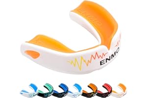 Enmo Maxilla Pro Gum Shield - Adult & Junior 10+ Mouth Guard with Case for Rugby, Boxing, Hockey and Contact Sports - Mouthguard with Boil & Bite, Breathing Channel Tech, Triple Layer