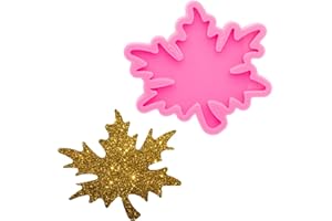 ANGEL WINGS Super Glossy Maple Leaf Silicone Resin Coaster Molds Silicone Molds Agate Coaster Molds, Coaster Cup Pad Silicone Mold Epoxy Resin Molds for Making Coasters,Cups Mats Home Decor