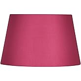 Oaks Lighting S901/14 HP Cotton Drum Shade, 14-inch, Hot Pink, Fabric