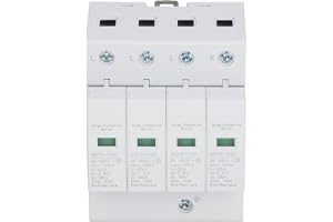 Aramox Överspänningsskyddsenhet PC Överspänningsskydd 100KA 2,5KV 35mm DIN-skena för Distributionslåda Hemmaström Panel 4P Sn