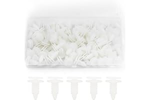 80Pcs Weiß Auto Clips Befestigungsclips Türverkleidung Klammern Stoßstangen Kunststoff Nieten Karosserie Innenverkleidung Tuerverkleidung Push Kunststoffniet(®Lewttyer)