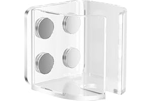 CUMNVULNT Hamster Water Bottle Holder, Magnetic Small Animal Water Feeder Brackets, Acrylic Hamster Bottle Holder for Guinea Pig, Mice, Rabbit, Gerbil, Small Pets