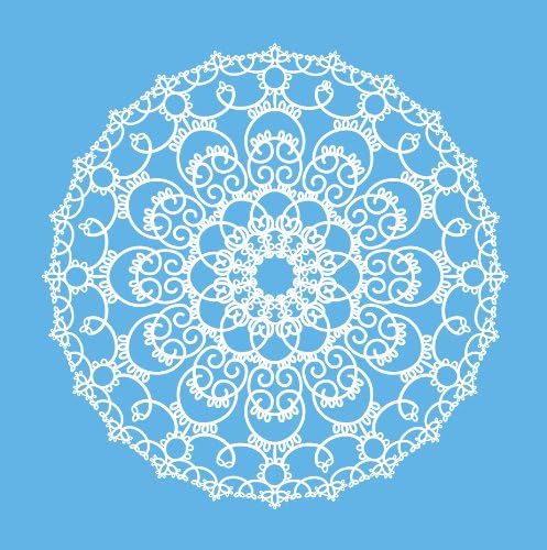 Americana Decor Doily Stencil, Blue, 12 x 12-Inch