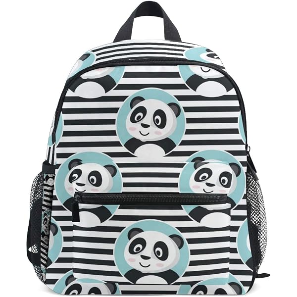 Zaino per bambini con panda su sfondo lilla, per asilo, scuola materna, borsa da viaggio per ragazze e ragazzi, Multicolore, Taglia unica, Zaino daypack