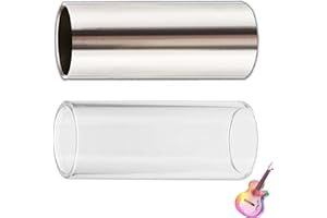 AQLBHZ 2PCS Guitar Slide Guitar Slider For Electric Guitar Durable Guitar Finger Slide Stick Folk Guitar Slide Stick Perfect for Electric Guitars Acoustic Guitars Bass Other String Instruments