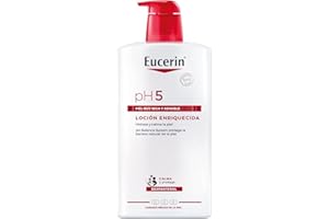 Eucerin pH5 Loción Enriquecida (1000 ml), crema corporal con Dexpantenol y Glicerina, loción corporal para un cuidado intensivo, crema hidratante para el cuerpo, pieles muy secas y sensibles