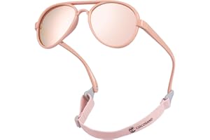 COCOSAND Polarized Baby Sunglasses with Strap Pilot for Toddler Boys Girls Age 0-2 2-6 Years Old