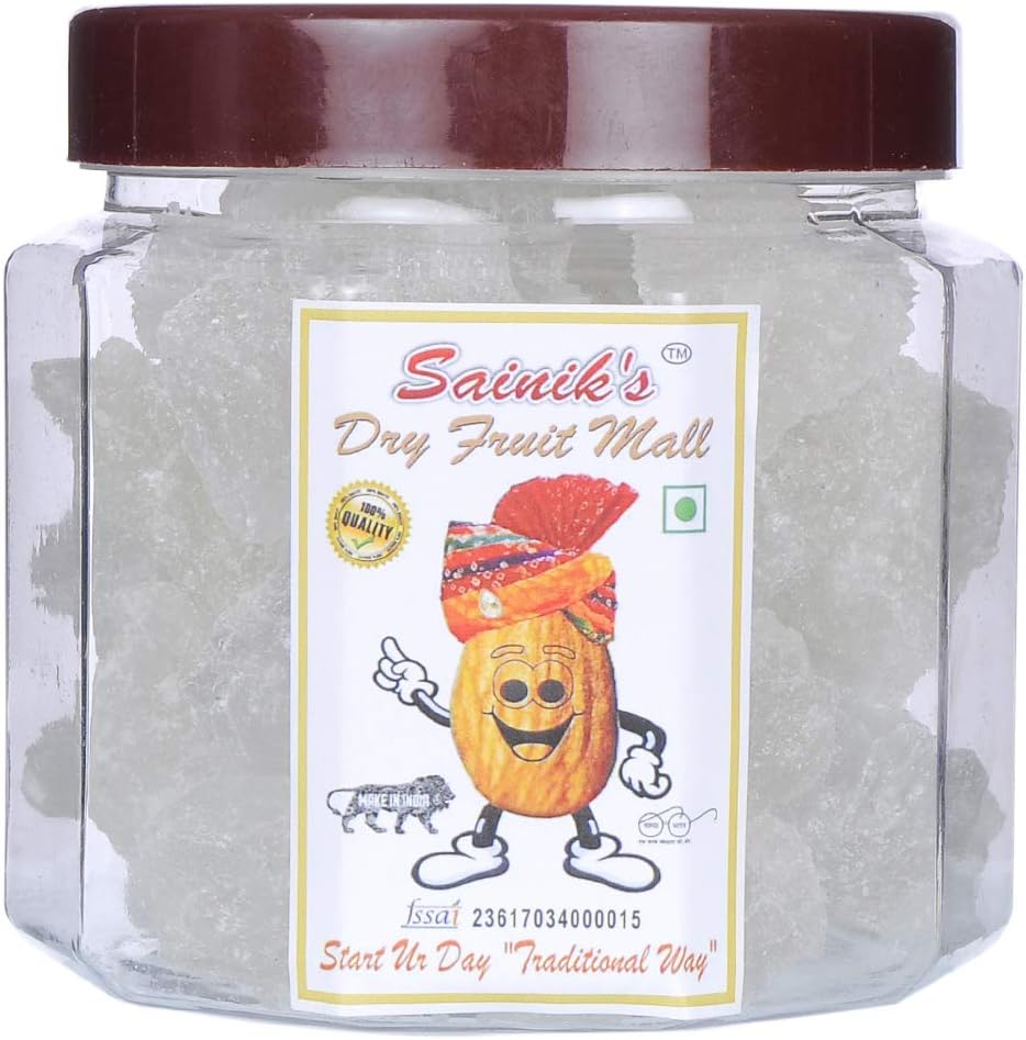 Sainik Dry Fruit Mall Dala Misri Crystal, White Misri Lumps,Mishri Sugar Crystal/Dhaga Mishri Crystal - 800 grams