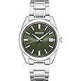 SEIKO SUR527 Watch for Men - Essentials - Olive Green Dial with Date Calendar, Stainless Steel Case & Bracelet, and 100m Water Resistant