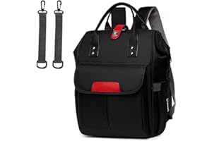 Lakpopya Baby Wickelrucksack, Windeltasche für Unterwegs, Multifunktional Wickeltasche Rucksack, Leichter Wickelrucksack den Kinderwagen Gehängt Werden