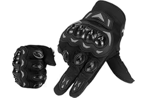 AFNCX Guanti da Moto, Guanti Moto Estivi per Corse Uomo e Donna Touchscreen Sulle Dita Intere Guanti per ATV BMX MTB Bicicletta, Arrampicata, Motocross e Altri Sport All'aperto