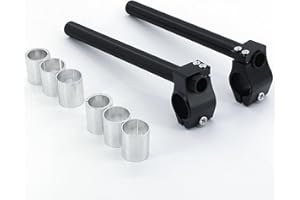 Fuworance Support de guidon réglable en aluminium CNC pour course de café, 26/30/31 mm, convient pour guidon universel de 22 mm, pour guidon de moto et moto