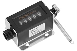 KAKAKE KASD Contatore di conteggio Manuale a 5 cifre D67F, contatore di conteggio dei Colpi di trazione Conta con precisione Contatore di clic del Passo palmare Contatore Meccanico a Palmo per Macchina