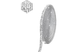 ATBUSS 7 m de ruban de strass auto-adhésif, bande de strass autocollante, convient pour les voitures, l'artisanat, les téléphones portables, la décoration de cadeaux (diamant blanc)