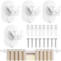 8 Ganci Neri Adesivi Per Bastone Tenda, Supporto Da Parete Senza Forare Per Bagno Hotel Casa Tende Aste Fissaggio Semplice E Duraturo 96855552
