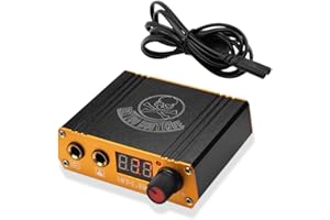 ATOMUS Tattoo Netzgerat Digital pantalla Tattoo máquina de alimentación para Liner Shader Tattoo Zubehor with Power Cable Black