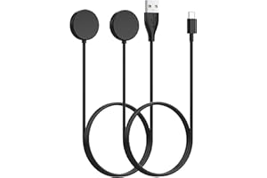 Simpeak 2Pcs Charger Cable Compatible with Samsung Galaxy Watch 8/7/6/5/4/3/FE/Ultra/Active 2/1, 100cm USB+Type C Charging Cable Replacement for Samsung Watch 8/7/6/5/4/3/FE/Ultra
